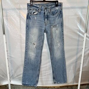 American Eagle Outfitters Men's Distressed Light Blue Jeans